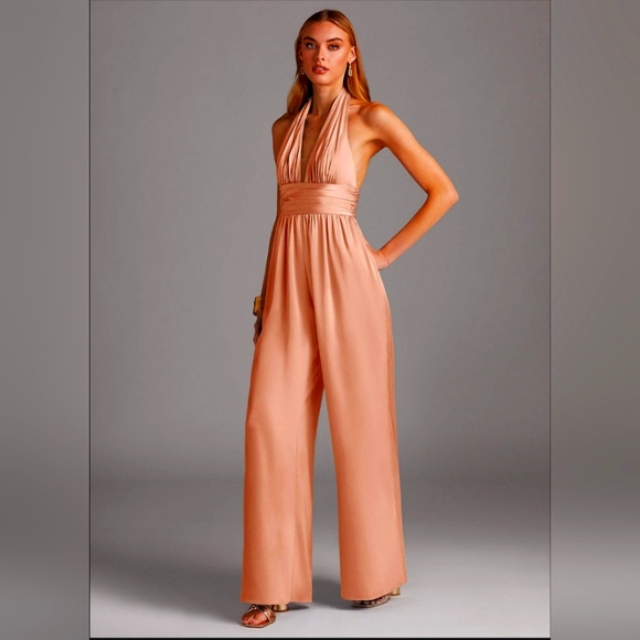 Boohoo Pants - BOOHOO Women's Oli Satin JUMPSUIT SIZE 6 TALL NWT